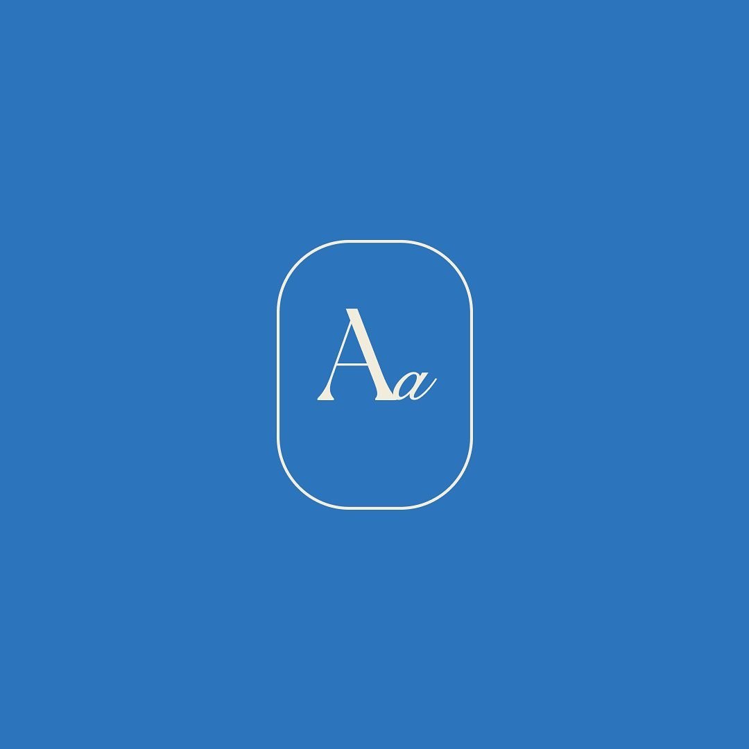Ada’s Affair monogram on blue