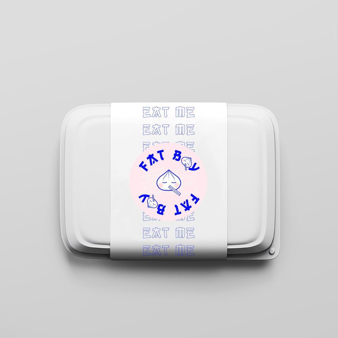 Takeaway box with Fat Boy wrap